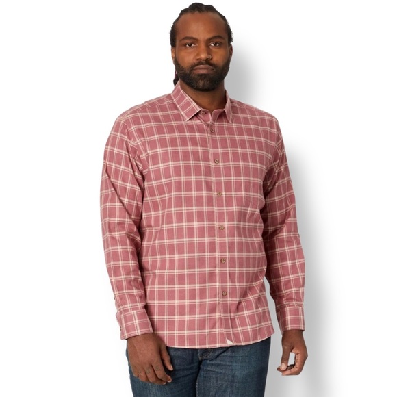 UNTUCKit Men's Colston Wrinkle Free Shirt Button Up Long Sleeve Red Plaid Office - Picture 11 of 11